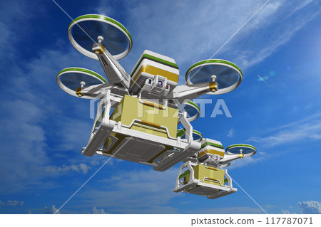 Drone delivery image (sky background version) 117787071
