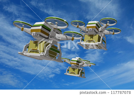 Drone delivery image (sky background version) 117787078