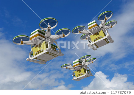Drone delivery image (sky background version) 117787079