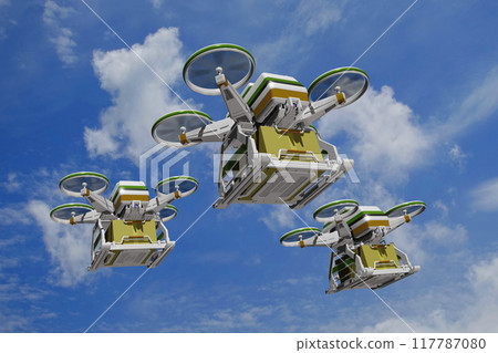 無人機送貨圖(空背景版) 無人機送貨圖(空背景版) 117787080