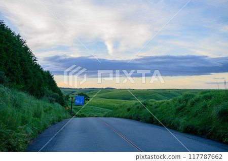夕陽下的道路－阿甦的大自然 117787662