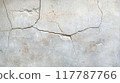 Cracked Concrete Wall Texture with Weathered Surface 117787766