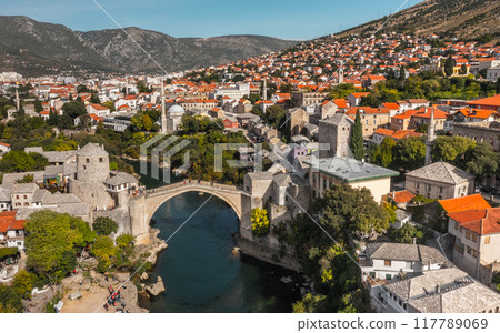 Aerial view of Mostar 117789069