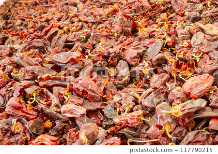 Smokehouse of red peppers in Salta, Argentina. Smokehouse of red peppers in Salta, Argentina. 117790215