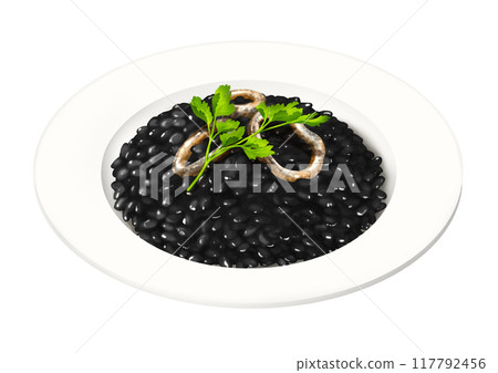 墨魚汁燴飯義大利黑米菜 117792456