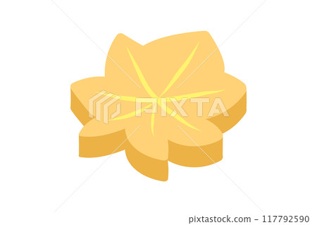 Illustration of maple leaf nerikiri 117792590