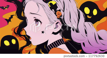 萬聖節派對打扮成女巫的女人 萬聖節派對打扮成女巫的女人 117792630