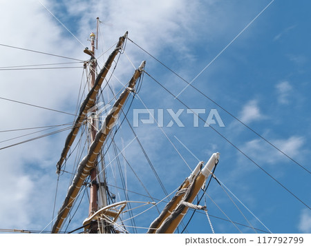 Mast of a sail boat 117792799