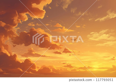 日本日落風景（日落、日出、日落、黃昏、暮色） 117793051