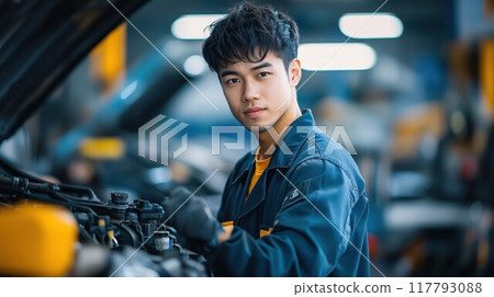 具有特定技能的越南汽車修理工 具有特定技能的越南汽車修理工 117793088