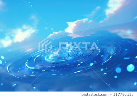 滴水插圖（水面、湖面、動力、水滴、水滴、河流、湖泊） 117793133