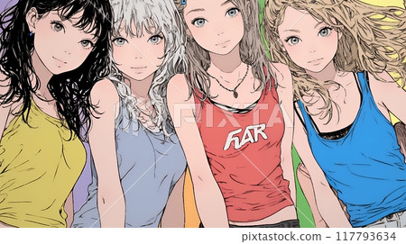 穿著背心的健康年輕女性 117793634