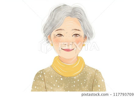 微笑的日本祖母(祖母、奶奶、臨終、老人、退休、退休基金) 微笑的日本祖母(祖母、奶奶、臨終、老人、退休、退休基金) 117793709