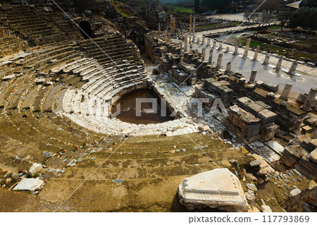 Ruins of the ancient city of Ephesus, located on the territory of Turkey Ruins of the ancient city of Ephesus, located on the territory of Turkey 117793869