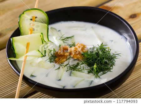 Cold vegetable soup Tarator Cold vegetable soup Tarator 117794093