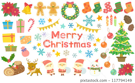 聖誕節插畫集向量素材 聖誕節插畫集向量素材 117794149