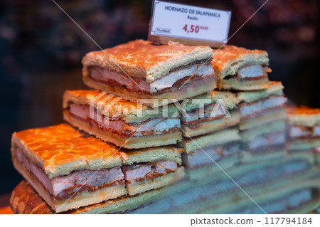 Hornazo, original meat pie from Salamanca, Spain Hornazo, original meat pie from Salamanca, Spain 117794184