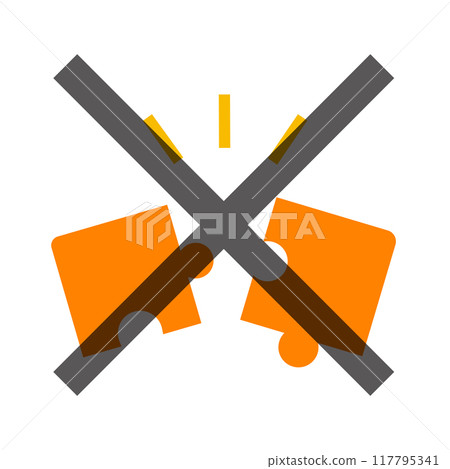 Jigsaw puzzle that doesn't fit perfectly_Orange 117795341