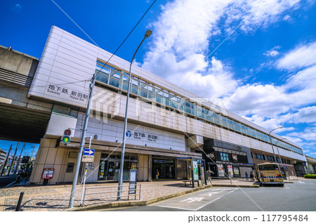 日本橫濱市景，俯瞰橫濱市營地鐵日波站等= 2020年8月24日 117795484