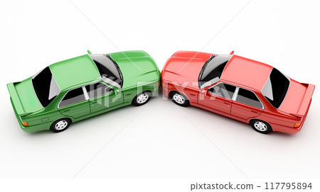 正面汽車碰撞事故的圖像說明 117795894