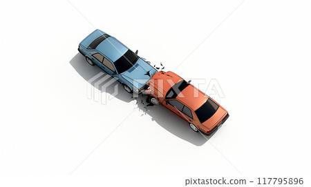 正面汽車碰撞事故的圖像說明 117795896