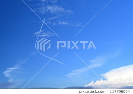 漩渦的飛機雲 117796004