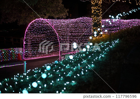 Illuminated tunnel Illuminated tunnel 117796596