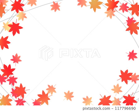Autumn leaves frame 117796690