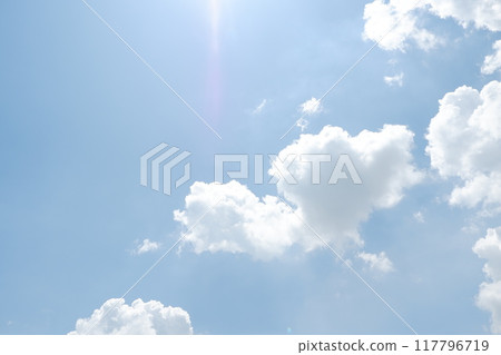 blue sky with cloud. natural background with copy space. 117796719