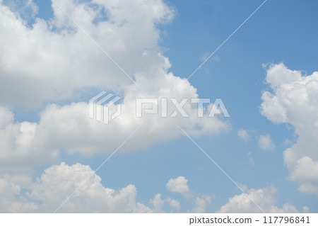 blue sky with cloud. natural background with copy space. 117796841