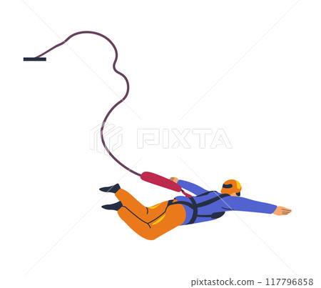 Bungee Jumping Adventure Illustration vector 117796858