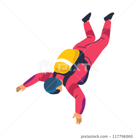 Skydiving Freefall Position Illustration vector Skydiving Freefall Position Illustration vector 117796860