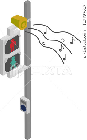 等距聲學行人交通燈圖 等距聲學行人交通燈圖 117797017