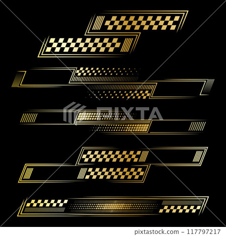 Racing sport golden decals 117797217