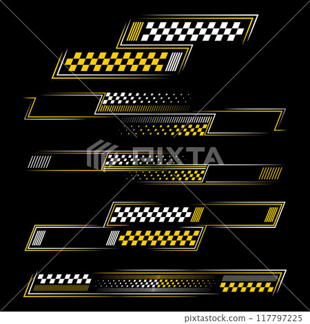 Racing sport white and yellow decals Racing sport white and yellow decals 117797225