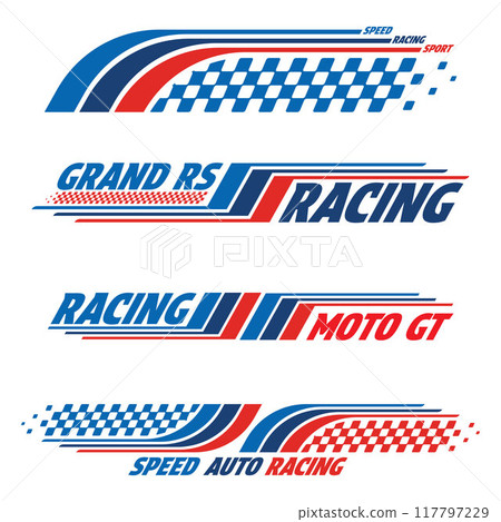Racing speed flag decals Racing speed flag decals 117797229