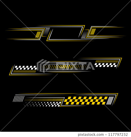 Racing sport white and yellow vinyls Racing sport white and yellow vinyls 117797232
