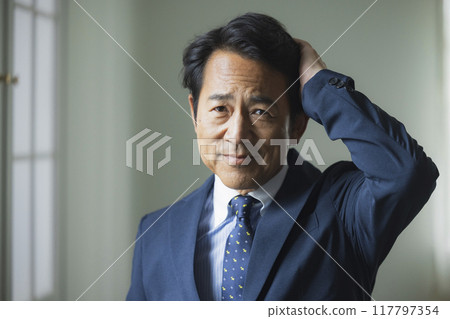 中年男子穿西裝的頭像 中年男子穿西裝的頭像 117797354