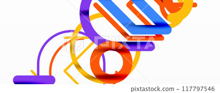 Linear design colorful circles and lines 117797546