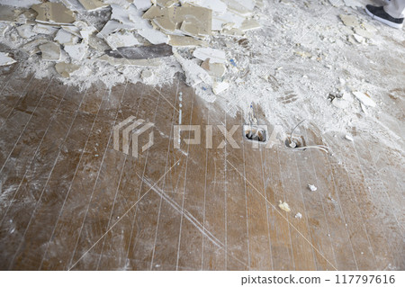 Interior demolition site, renovation, remodeling 117797616