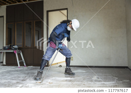 Interior demolition site, renovation, remodeling 117797617