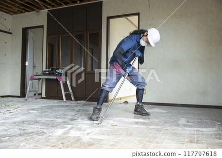 Interior demolition site, renovation, remodeling Interior demolition site, renovation, remodeling 117797618