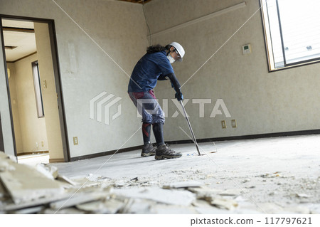 Interior demolition site, renovation, remodeling Interior demolition site, renovation, remodeling 117797621