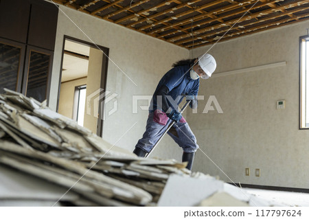 Interior demolition site, renovation, remodeling Interior demolition site, renovation, remodeling 117797624