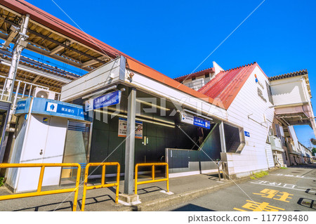 日本橫濱城市景觀，八月。相鐵俯瞰上石川站等=2020年8月24日 117798480