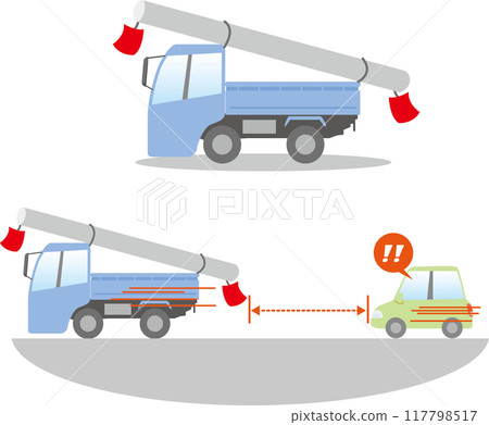 交通安全<卡車司機/允許超限裝載後的紅旗> 交通安全<卡車司機/允許超限裝載後的紅旗> 117798517
