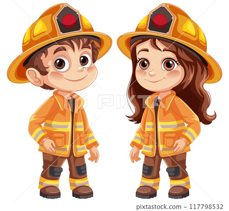 Young Firefighters in Uniform Young Firefighters in Uniform 117798532