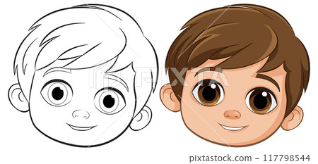 Smiling Boy Character Illustration Smiling Boy Character Illustration 117798544