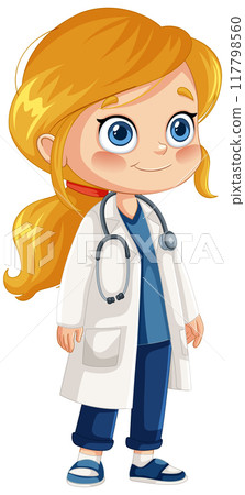 Young Female Doctor Illustration 117798560