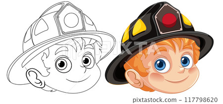 Firefighter Boy Illustration Firefighter Boy Illustration 117798620